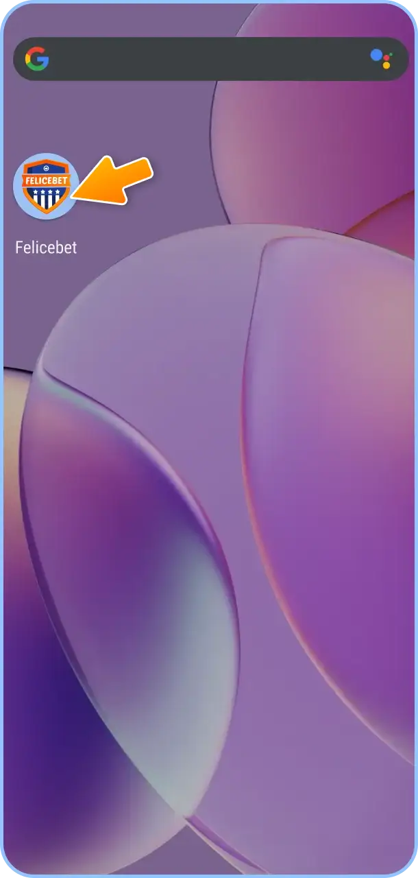 Starte die Felicebet App und melde Dich in Deinem Konto an.
