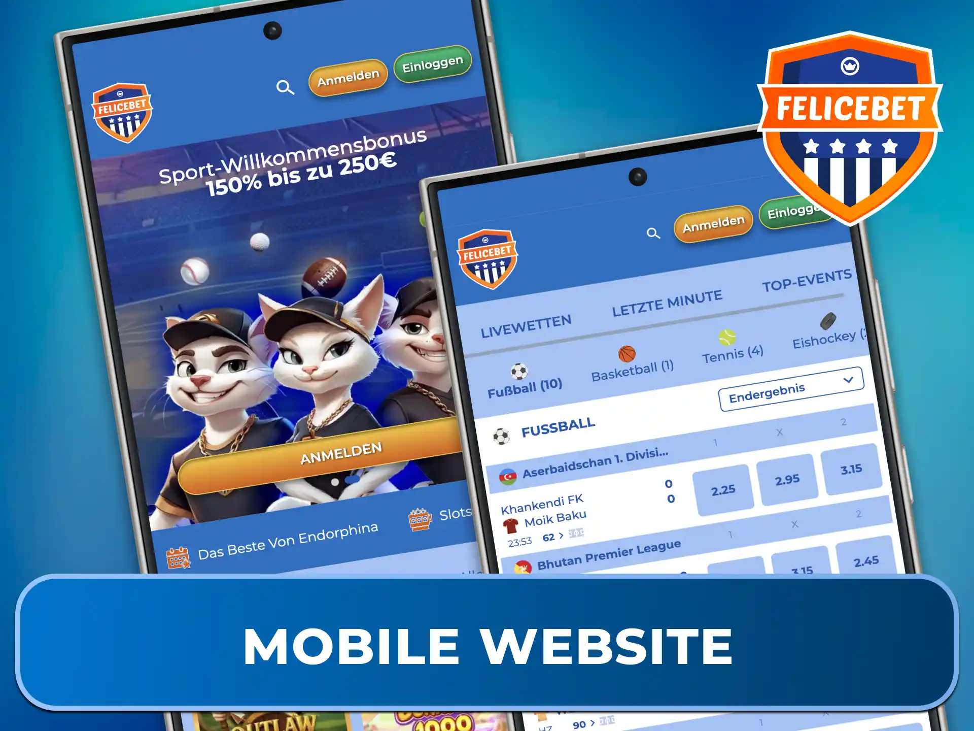 Nutze die optimierte mobile Website ganz ohne App-Installation im Felicebet Casino.