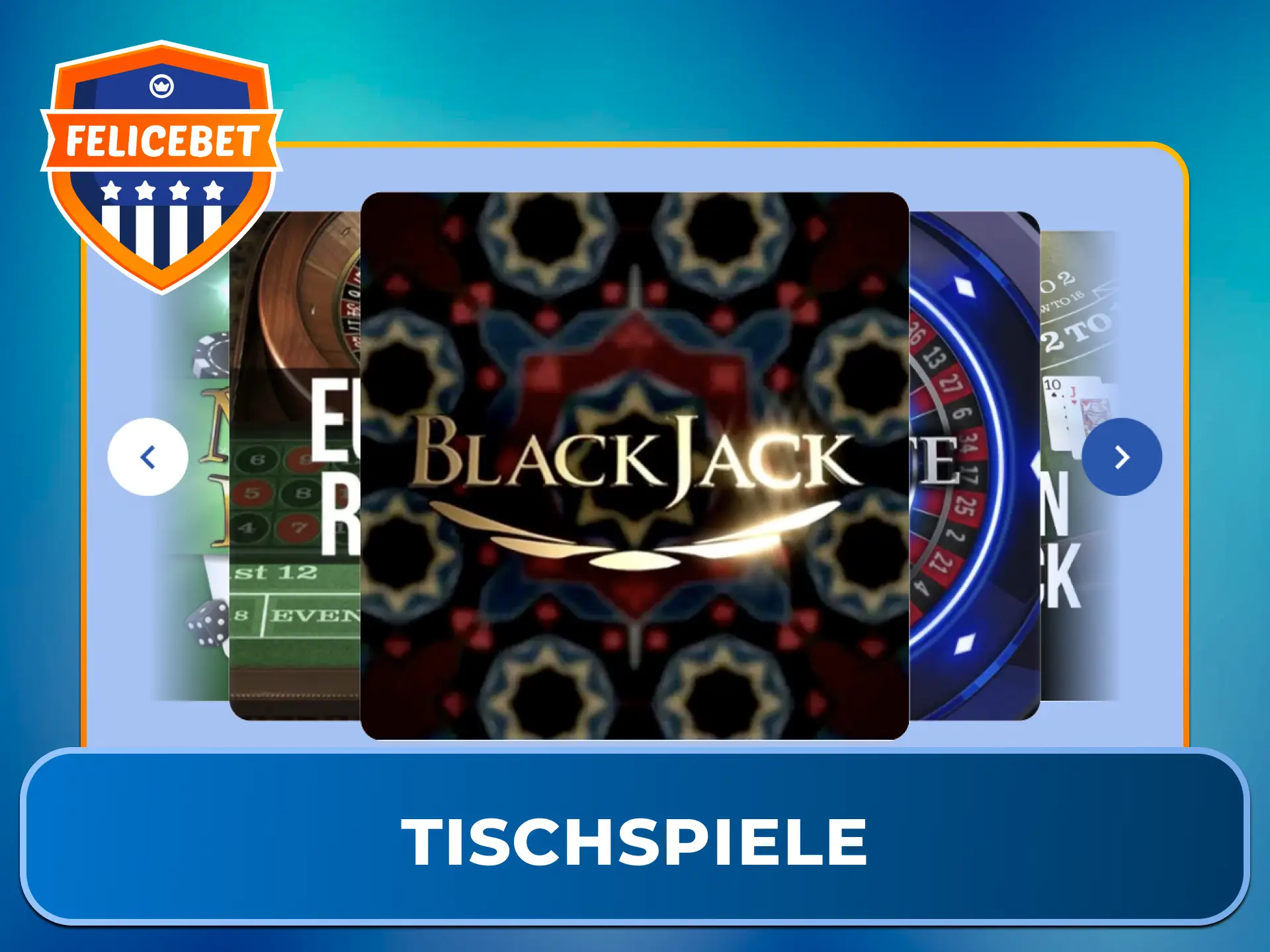 Genieße klassische Tischspiele auf Deinem Smartphone in der Felicebet App.