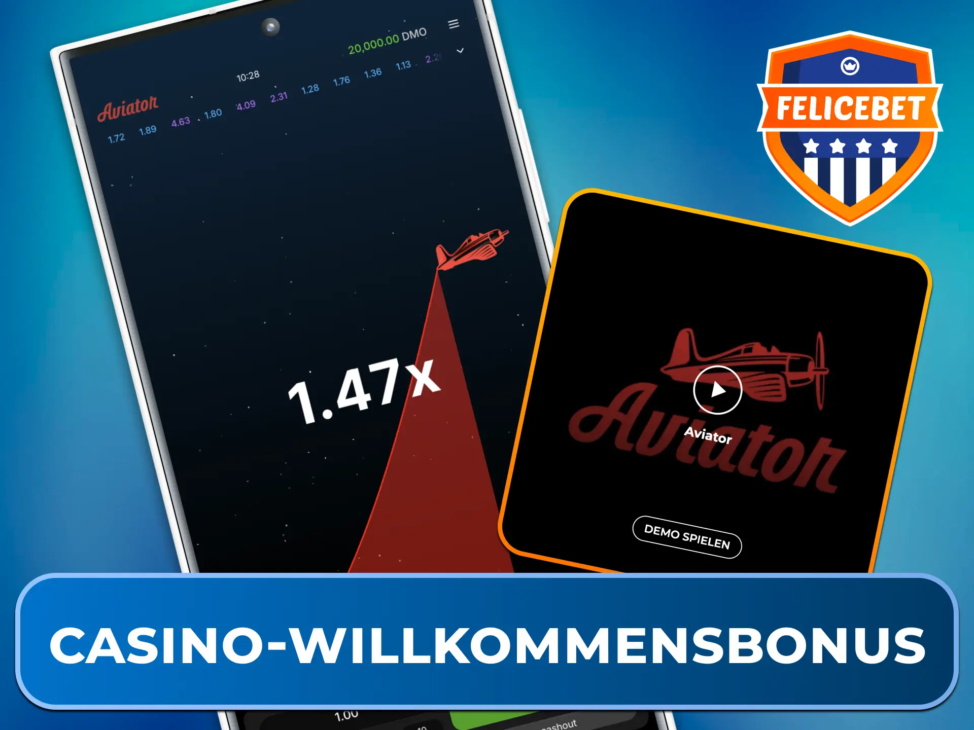 Genieße rasante Action jederzeit unterwegs mit der Felicebet App für Crash-Spiele.
