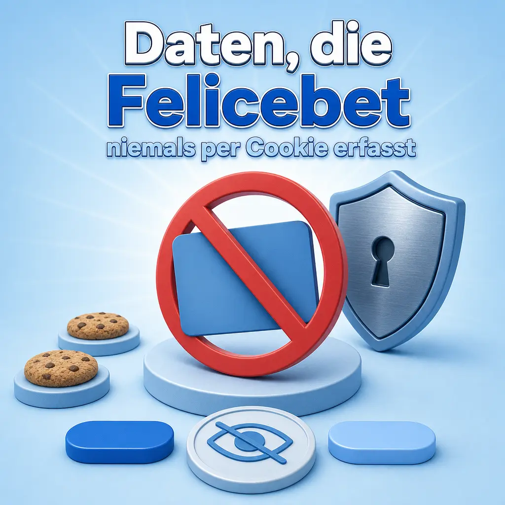 Felicebet Cookies speichern keine Kartennummern, Bankdaten, Passwörter oder Verifizierungsdokumente – Schutz durch verschlüsselte Serververbindungen.