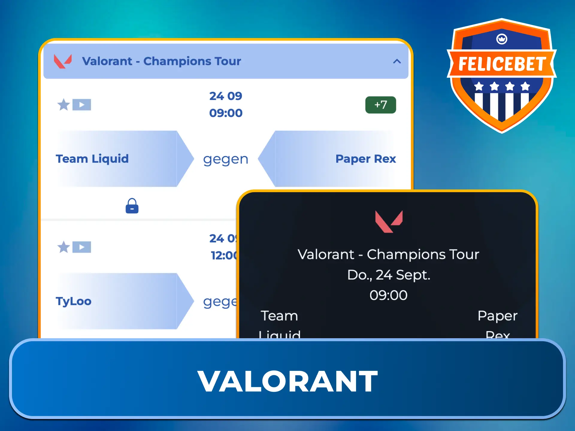 Erlebe packende Taktik-Shooter-Action und Top-Quoten bei Valorant bei Felicebet Esports.