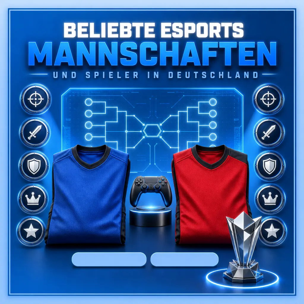 Beliebte deutsche Esports-Teams wie BIG, MOUZ, G2 Esports und SK Gaming sowie Spieler tabseN im Überblick