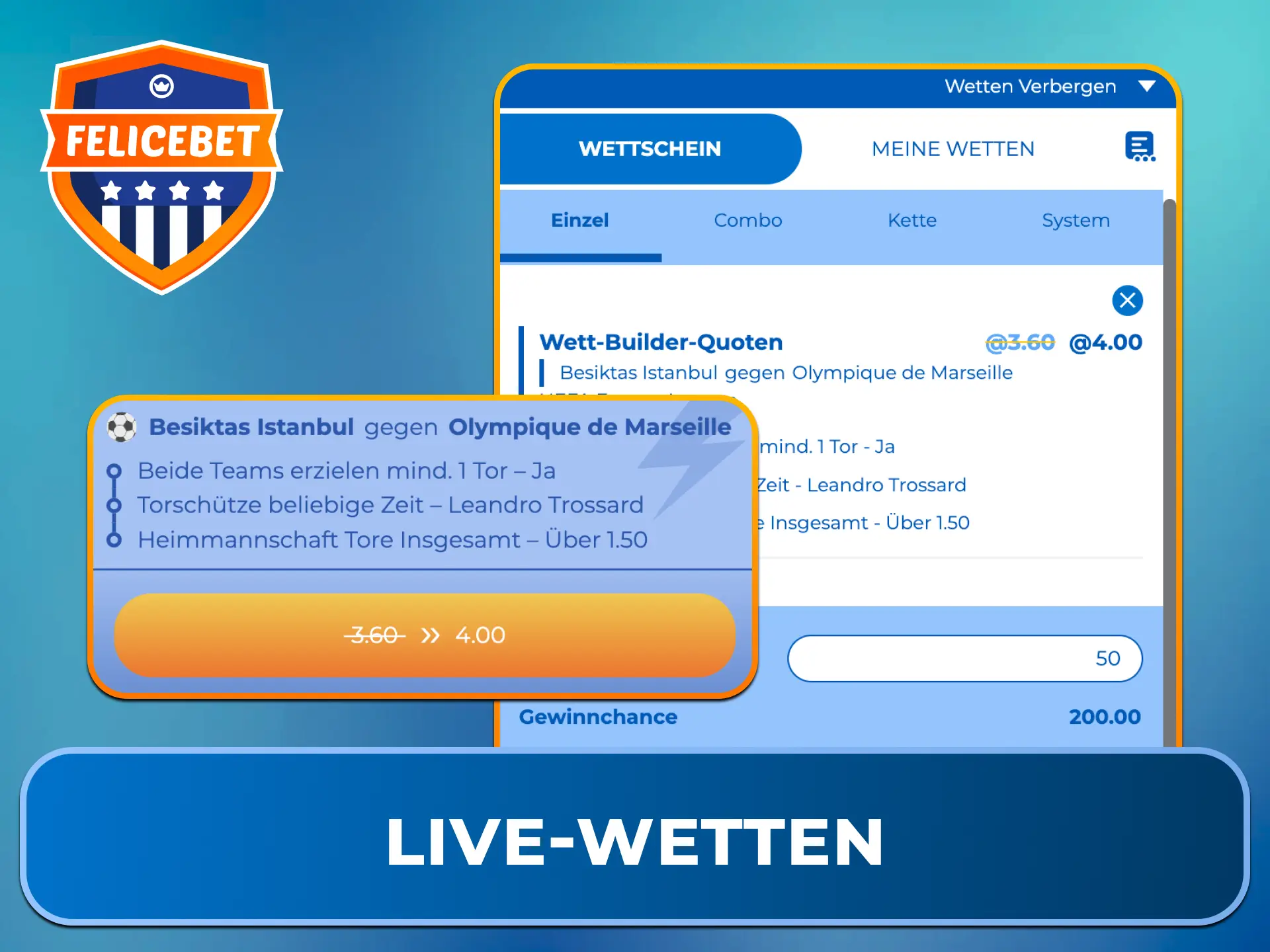 Erlebe Nervenkitzel in Echtzeit mit In-Play-Sportwetten bei Felicebet Deutschland.