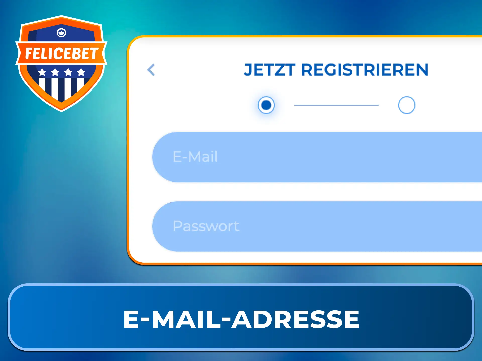 Registriere Dich bequem per E-Mail-Adresse und erstelle Dein persönliches Passwort.