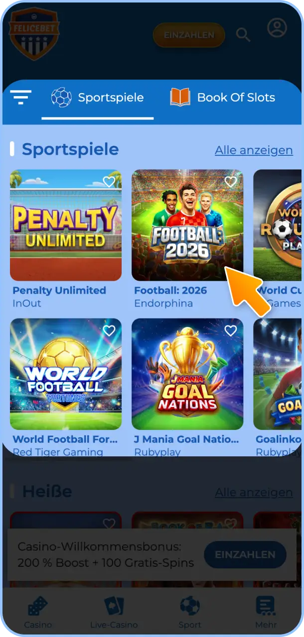 Wähle Deinen Lieblings-Slot und drehe die Walzen im Felicebet Casino.