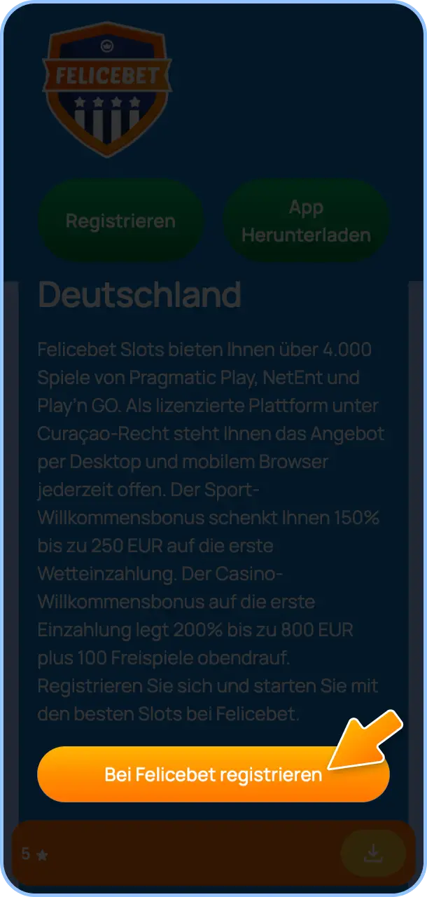 Registriere und verifiziere Dein Konto für die besten Slots bei Felicebet.