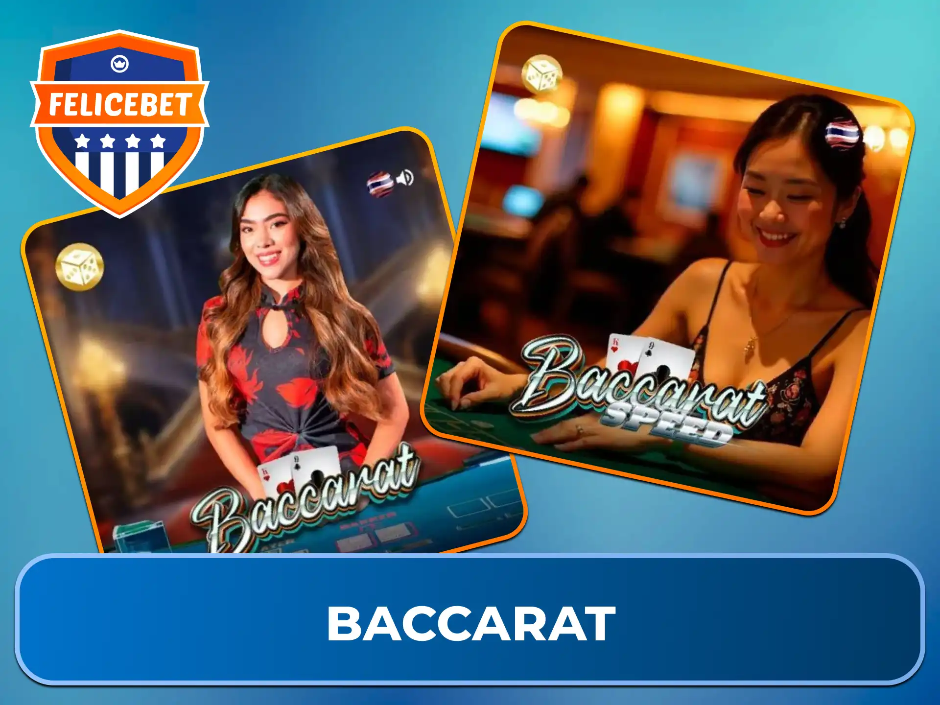 Setze auf Spieler, Bankier oder Unentschieden und erlebe elegantes Gaming bei Baccarat bei Felicebet.