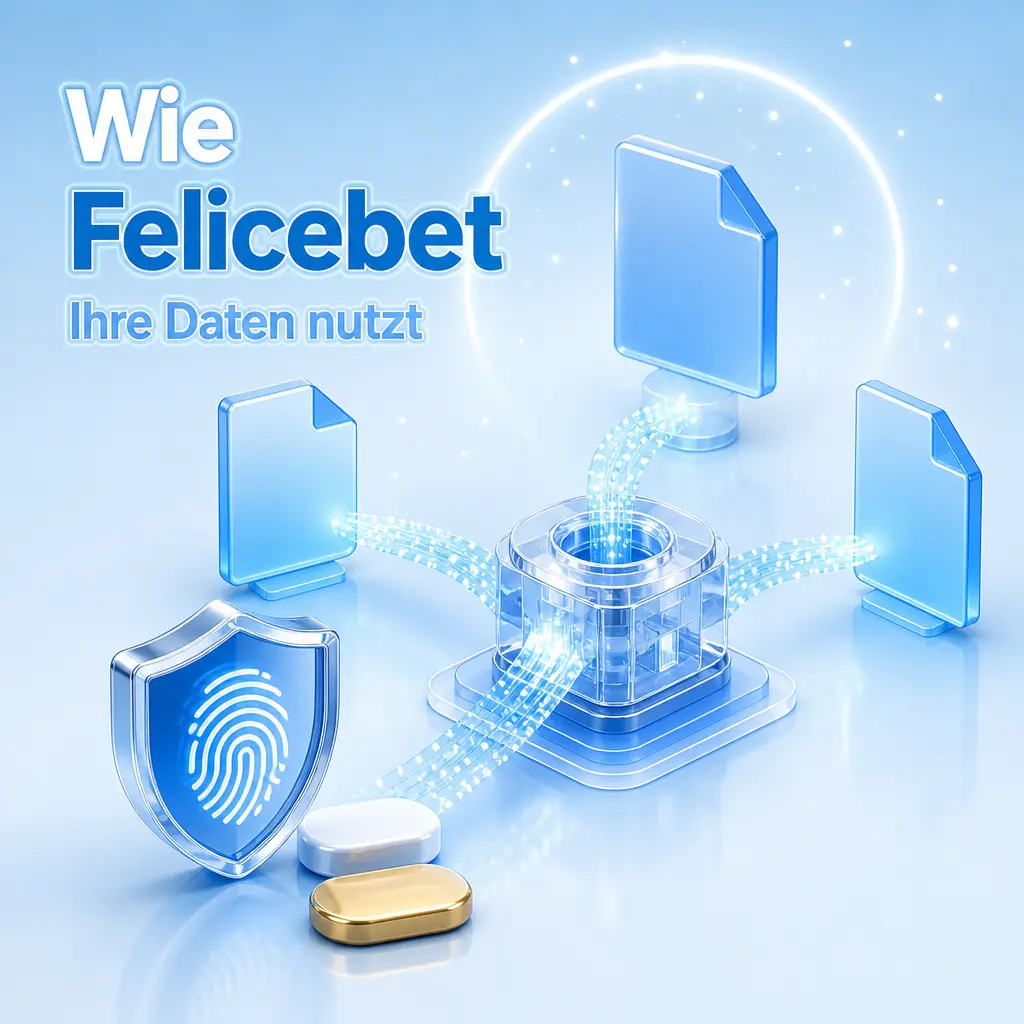 Datenschutzübersicht: Felicebet nutzt personenbezogene Daten für KYC-Prüfung, Zahlungen, Betrugsprävention und Marketing gemäß GwG und GGL-Vorgaben.