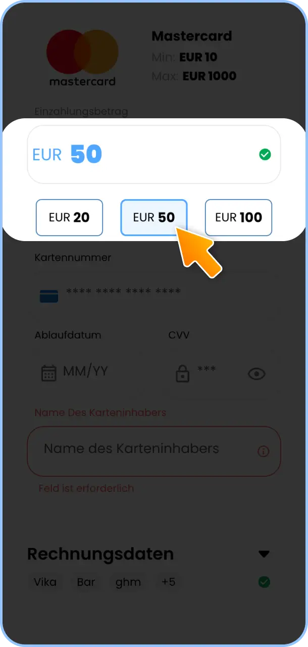 Gib den Auszahlungsbetrag ein und sende Deinen Antrag mit einem Klick ab.