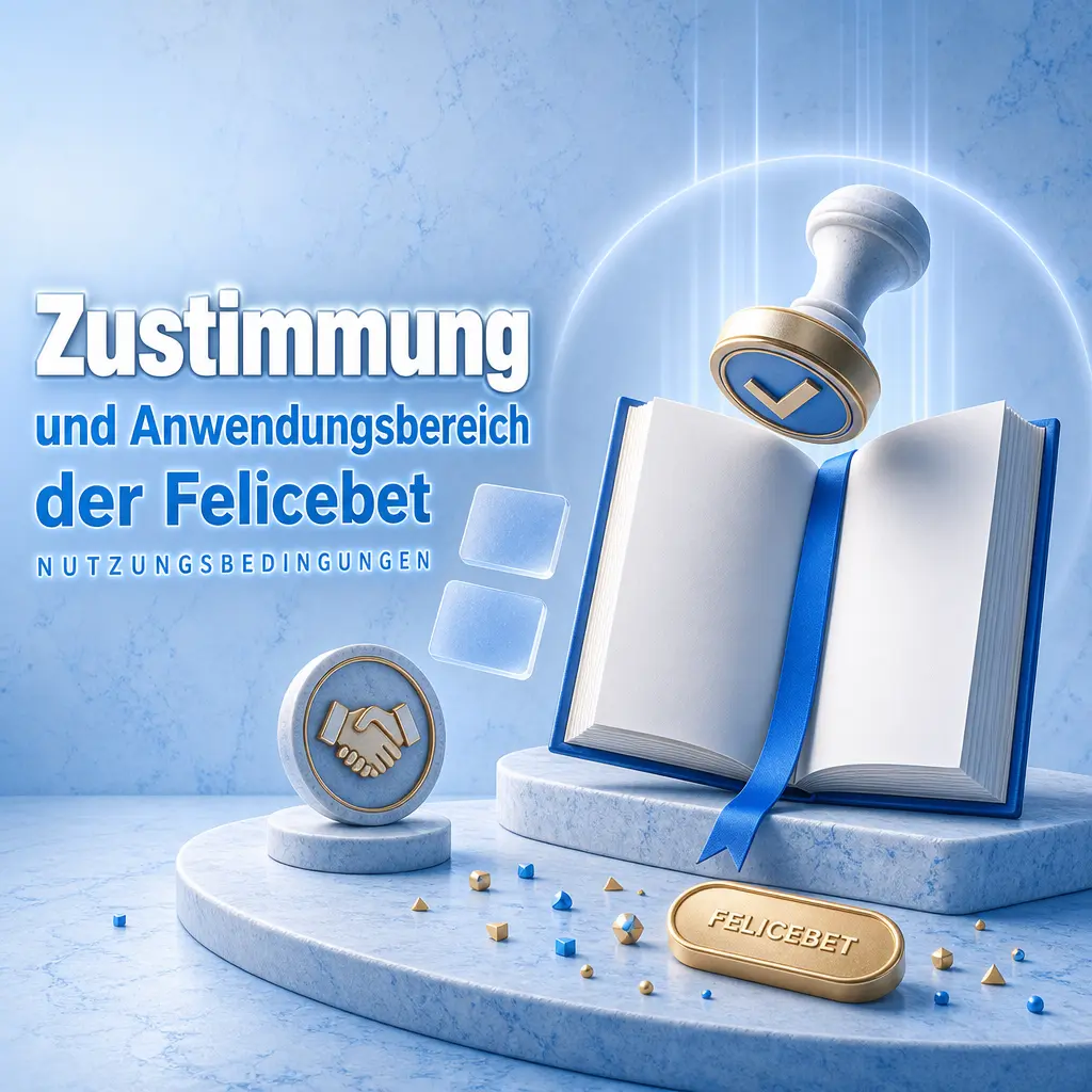 Felicebet Nutzungsbedingungen: Zustimmung und Geltungsbereich für Sportwetten, Casino, Boni und Zahlungen in Deutschland